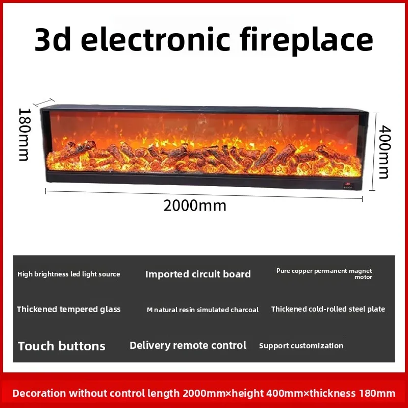 Customized Fireplace Core Electronic Simulation Flame Embedded Decoration Home European Living Room Electric Fireplace Decor