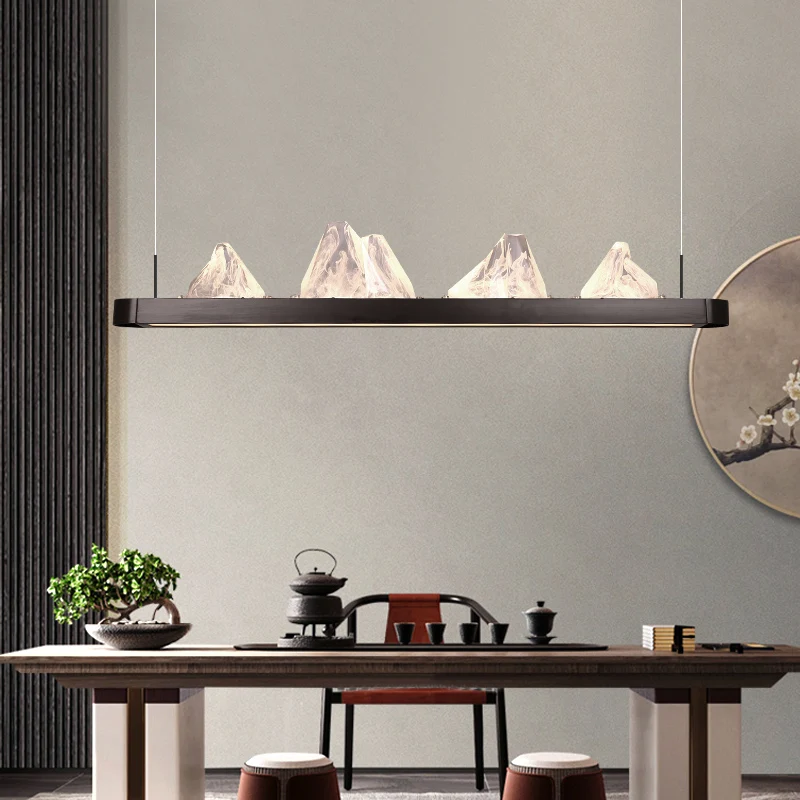 

New Chinese chandelier tea room lamp zen study dining room living room tea bar creative personality art Chinese style lamps
