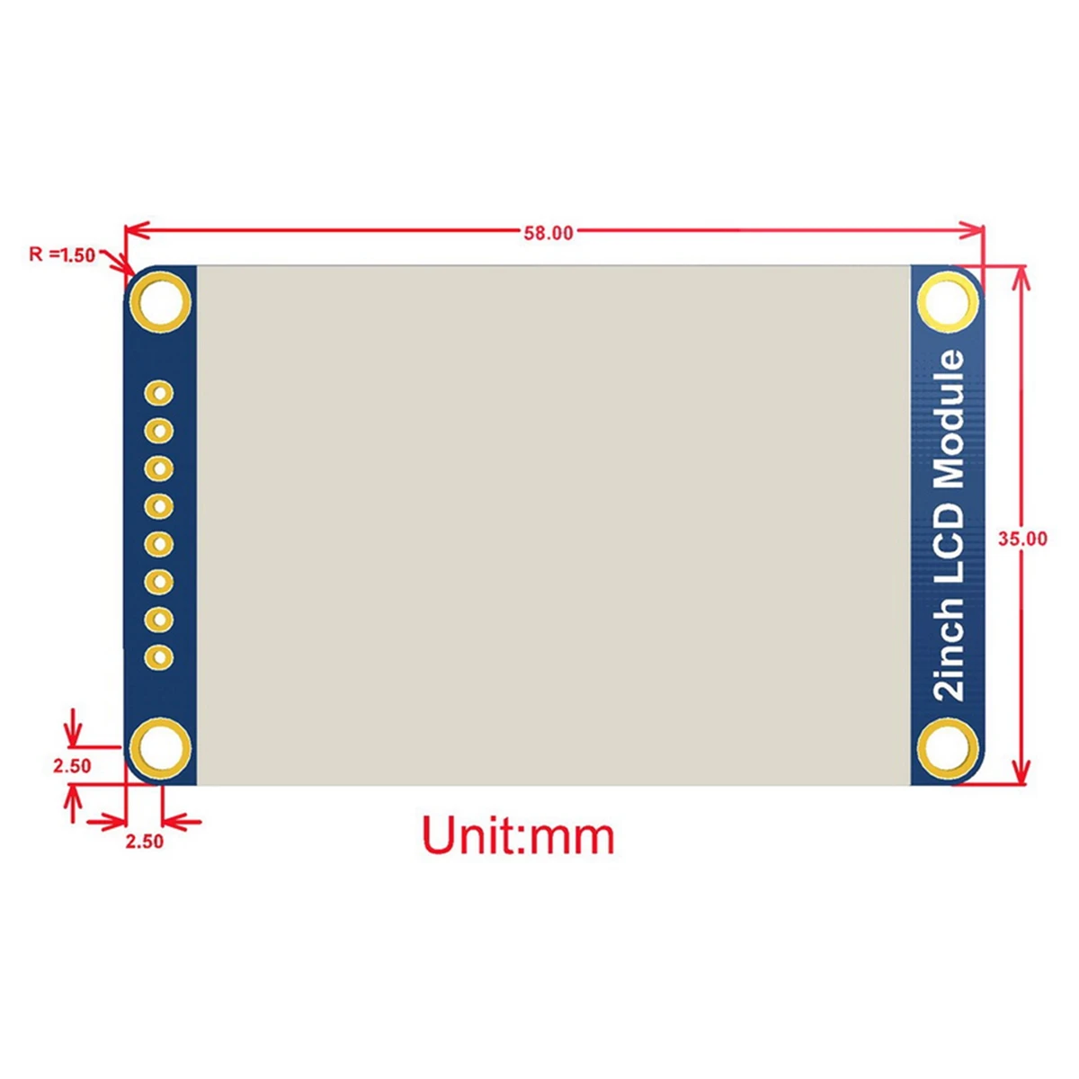 Waveshare 2Inch IPS LCD Display for Raspberry Pi Pico,65K RGB Colors, 320X240 Pixels, SPI Interface Embedded ST7789VW Driver