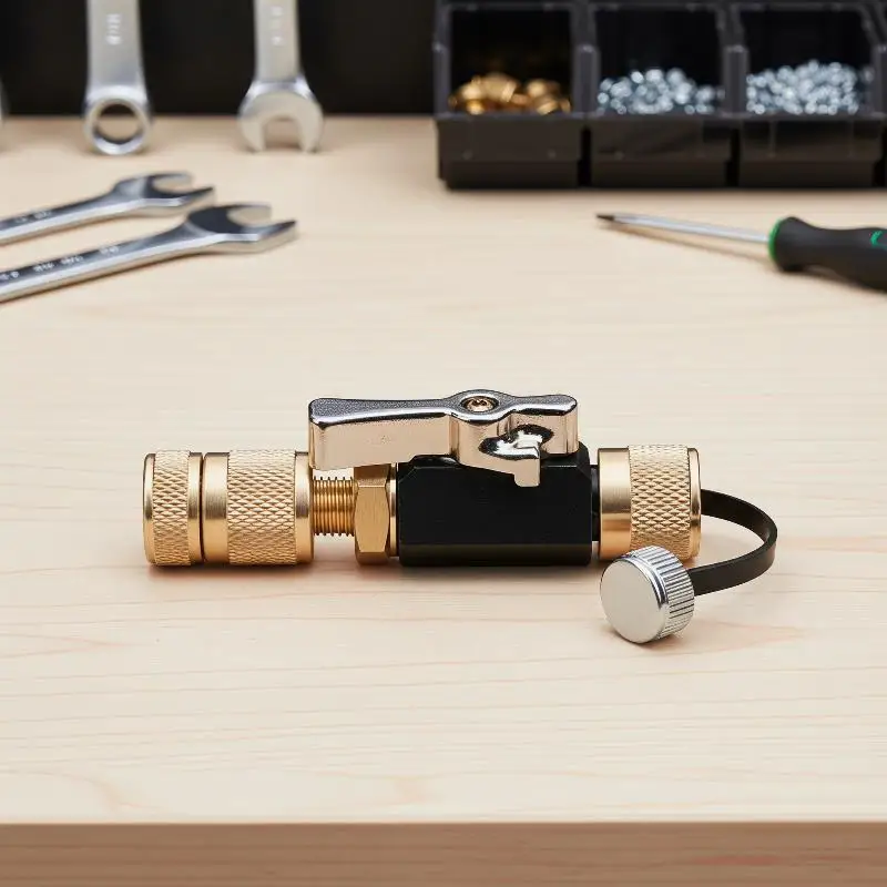 Valve Core Removal Tool Vacuum Rated Valve Core with Dual Valve for HVAC Repair HVAC Maintenance