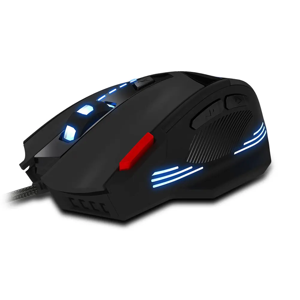 

Оптическая игровая мышь 7200 DPI, 7 кнопок, проводная USB, высокоточная, с программируемым переключателем DPI, для компьютера, ноутбука, офиса, игр
