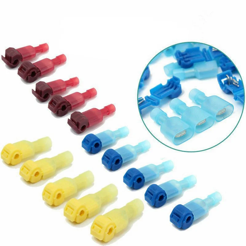 

AAAC-Ant Clamp T-Type Non-Break Line Main Line Branch Connector 480Pcs Nylon Insert Cold Press Terminal