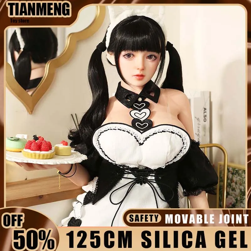 

RENHEYUOU Maid outfit double ponytail BJD doll one-on-one collection model, soft material, movable joints