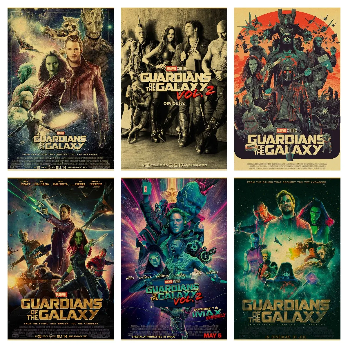 Canvas Painting Marvel Movie Guardians of The Galaxy Posters Room Decor Picture for Children Bedroom Home Background Decoration