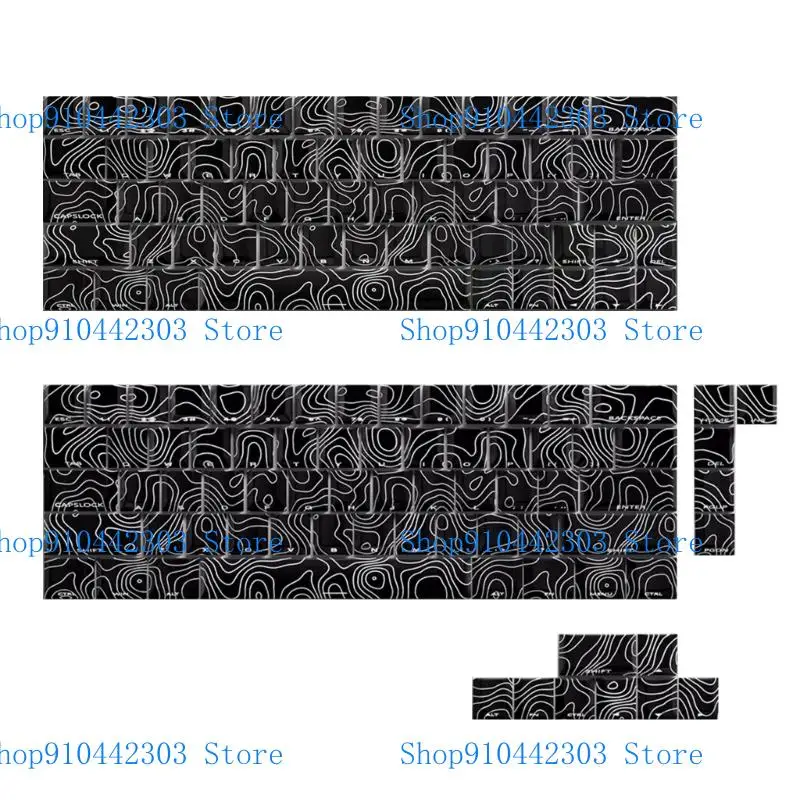 L4MD 64/74Key Keycaps Contour3.0 KeyCap Seitdruck Backbeleuchtungstaste für 60 Tastaturen – Detail 1