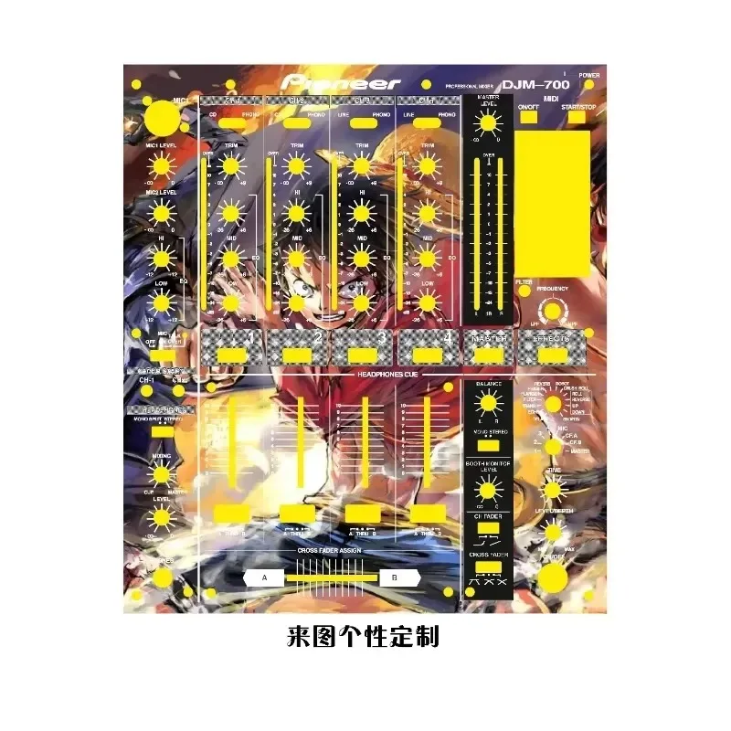 PVC self-adhesive film Pioneer Djm-700 Mixing Platform Panel Protective Film, Personality Colorful Film