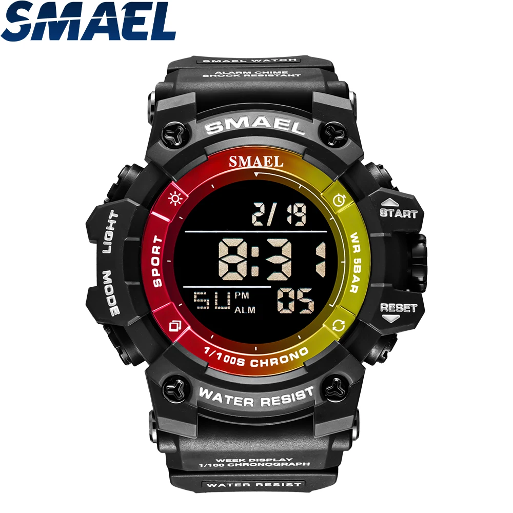 SMAEL Men\'s Watches Luxury Brand Original Men\'s Digital Watch Waterproof 5Bar Causal Wristwatch Alarm Electronic Clock 8046