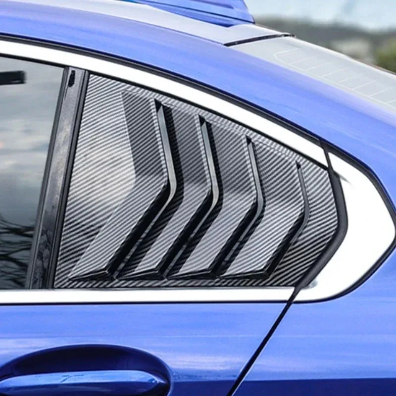 For BMW 3 Series G20 G28 2020-2024 ABS Carbon Fiber Car Rear Window Triangle Shutters Cover Trim Car Accessories