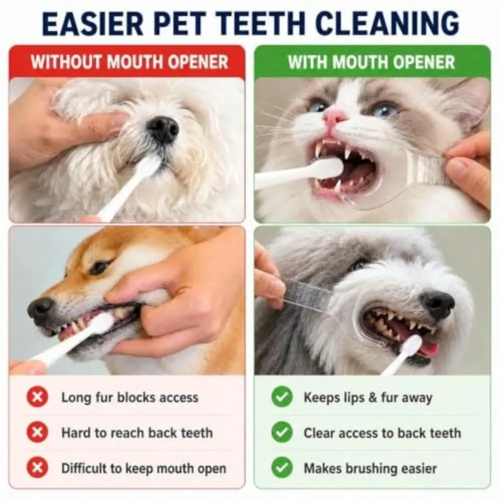 T-shaped Children's Tooth Brushing Aid Plastic Reusable Pet Tooth Brushing Helper Multipurpose Convenient Oral Mouth Expander
