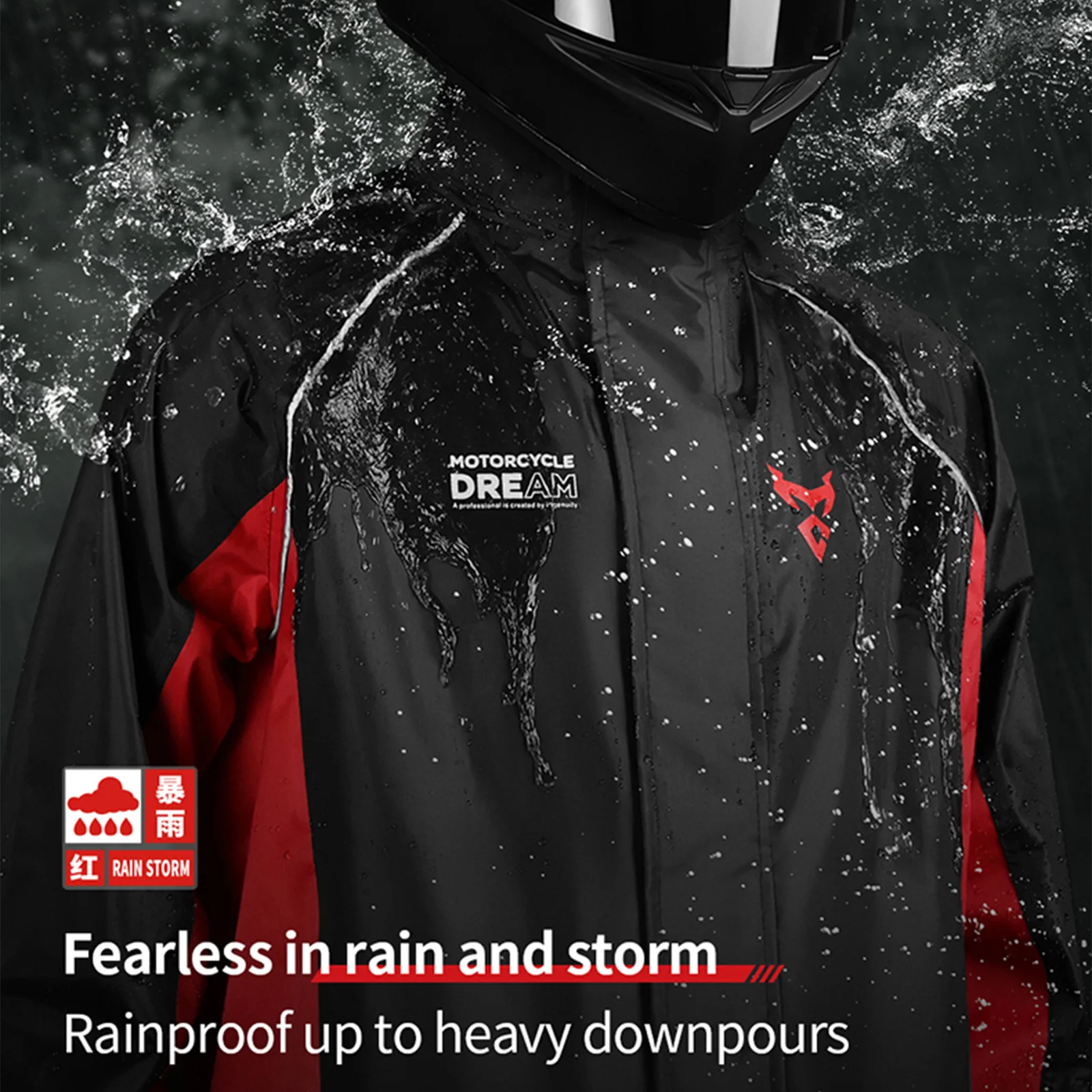 

Motorcycle Raincoat Suit for Motorcyclist Rider Rainstorm Prevention Waterproof Jacket Pants Set Split Camping Hiking Fishing