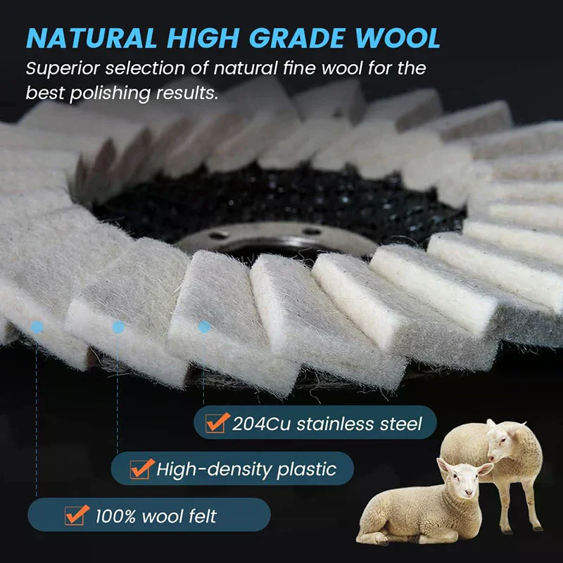 Felt Sheet Wool - 2 Stück hochwertige Filz-Polierscheiben aus Metallmarmor,