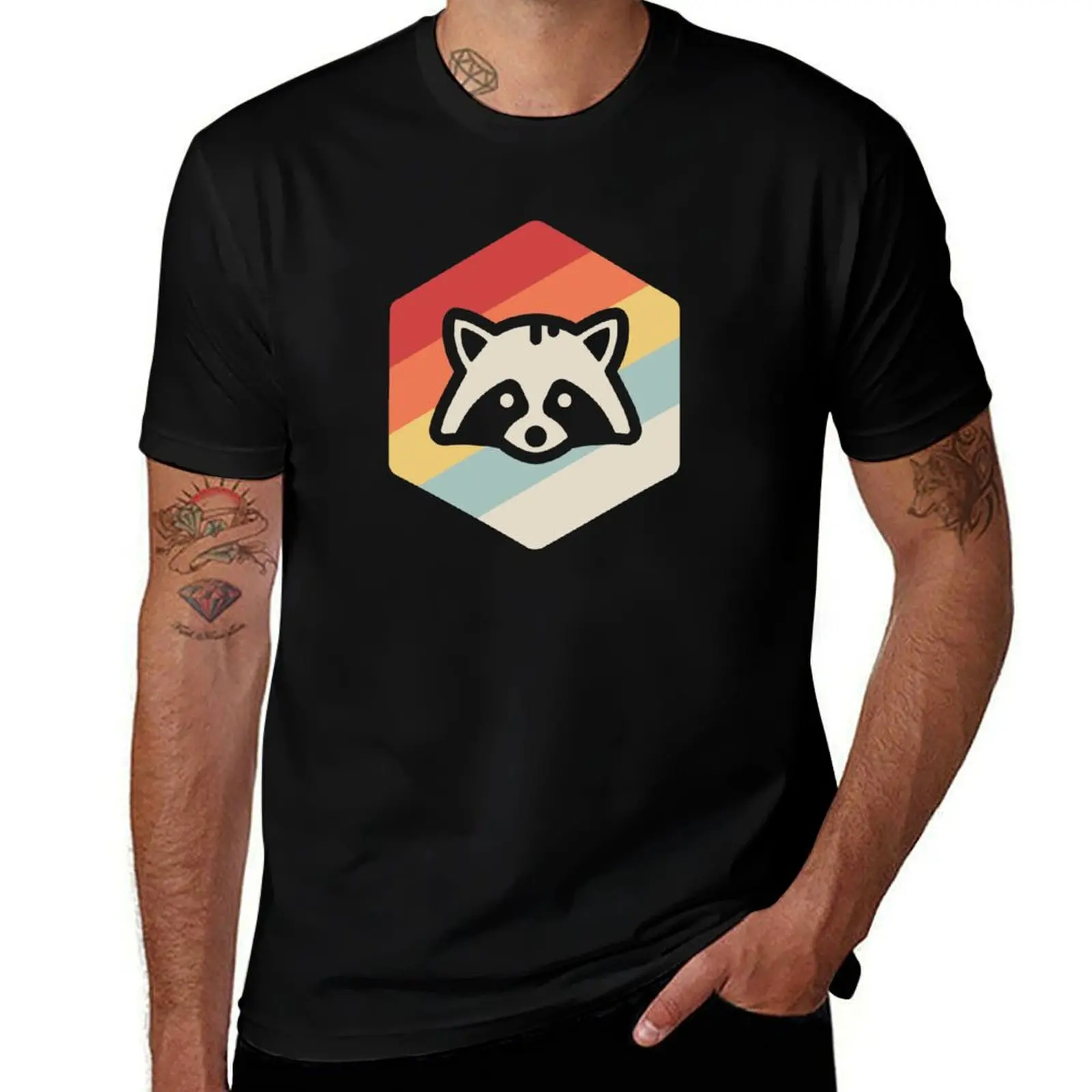 

Retro Tanuki Japanese Raccoon Dog T-Shirt rapper graphic tees tees tops anime shirt mens clothing