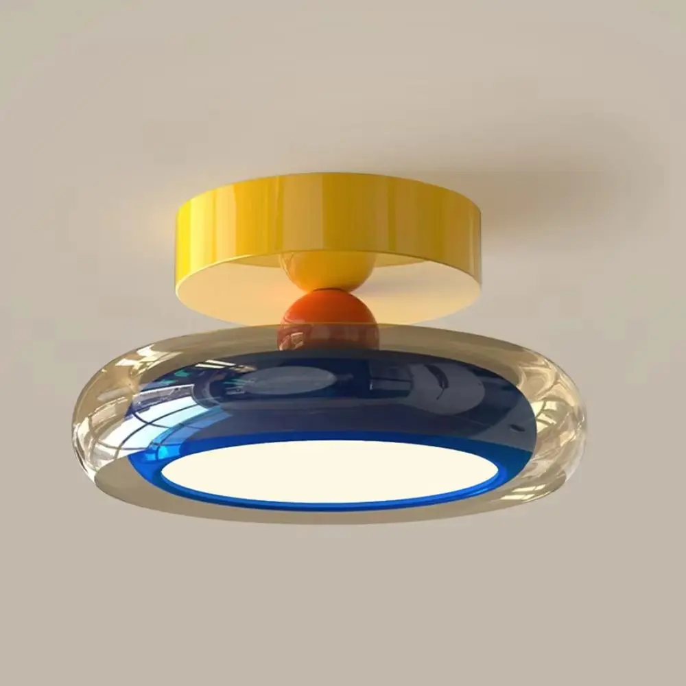 Vintage Glass Ceiling Light Bauhaus Ceiling Lighting For Hallway Balcony Kitchen Bedroom Ceiling Light Multi-Colored Glass