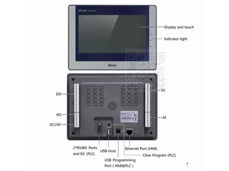 HP070-33DT Upgrade To MK070E-33DT 7 Inch New HMI Touch Panel