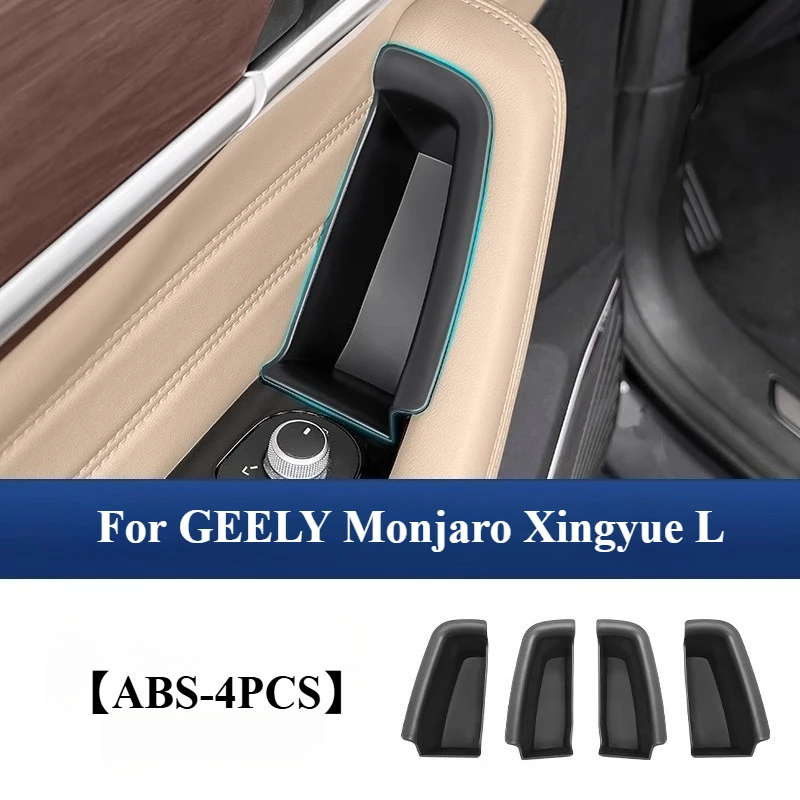 

For GEELY Monjaro Xingyue L 21-25 4pc/Set Door Storage Box Central Control Storage Box Car Interior Storage Modified Accessories