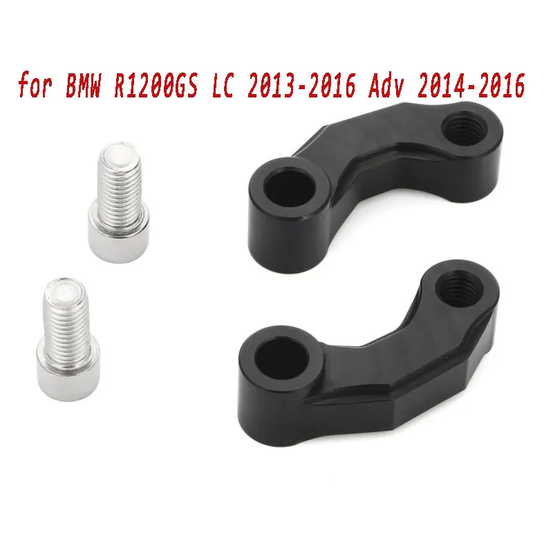 

1 pair Black Mirror Relocation Extension Adapter for BMW R1200GS LC 2013-2016 Adv 14-16