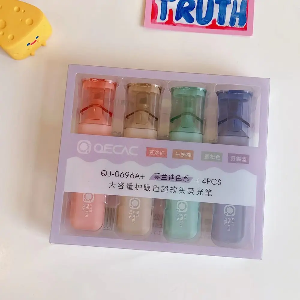 Bunte Kawaii Soft Headed Zeichnung Schule Schreibwaren Bürobedarf Textmarker Stift Marker Set Fluoreszenz Stift Graffiti Stift