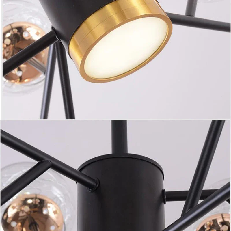 SANDYHA صالون قلادة LED أضواء الموضة الحديثة بسيطة ماجيك فول لغرفة الطعام فندق قاعة غرفة نوم تركيبات إضاءة ديكوريّة