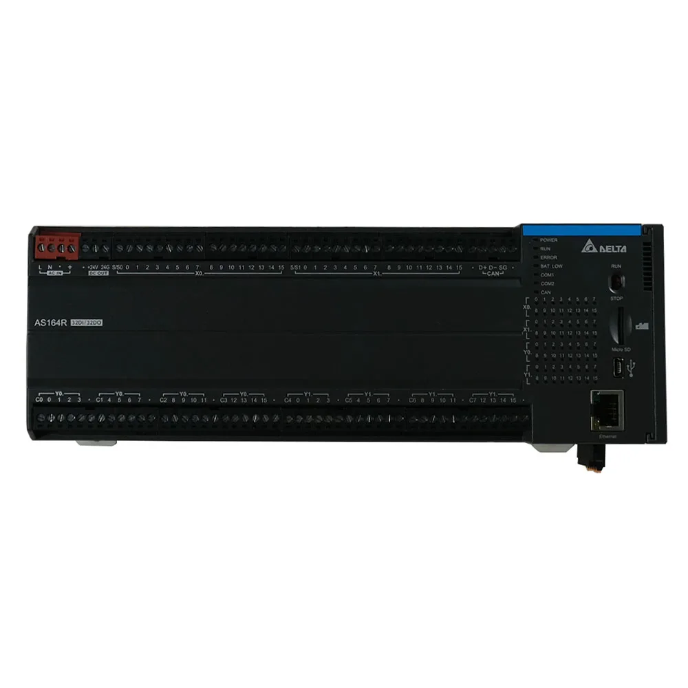 Delta AS100 Series programmable controller AS148T-A AS148R-A AS148P-A 24DI/24DO USB/RS485*2/Ethernet/CANopen