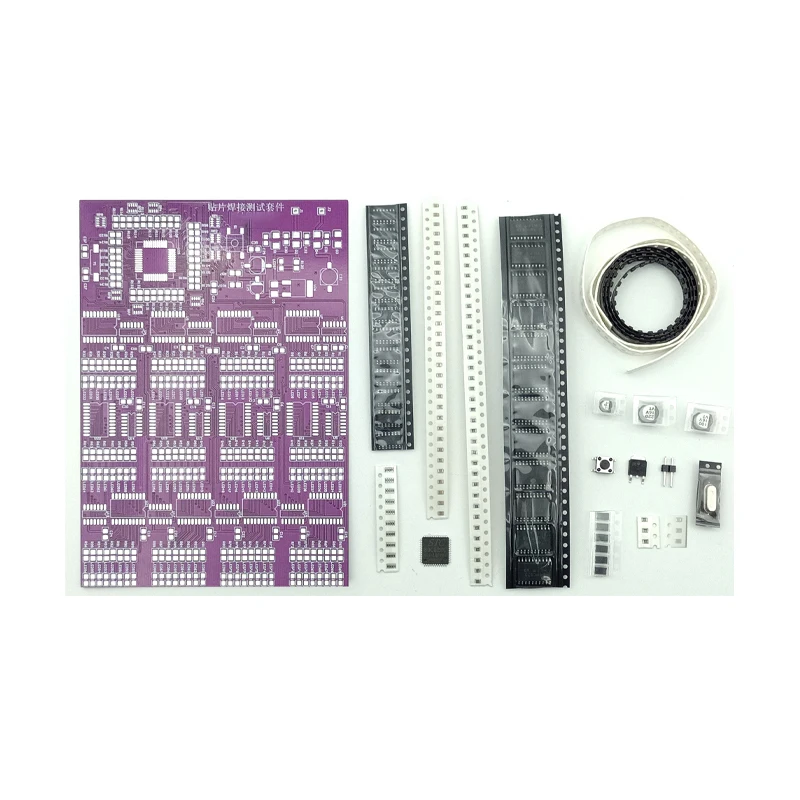 SMD-Komponenten, Lötübungs-Testkit, 300-teilig, LED-Leiterplatte, FR-4 PCB-Material, sequentiell blinkend, DC9V, mehrschichtig, El