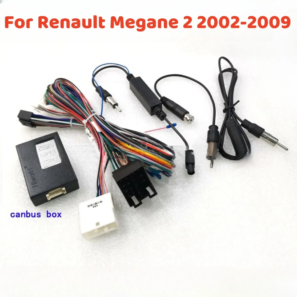 

16 Pin Canbus box With Cable Adaptor For Renault Megane 2 2002-2009 With Wiring Harness Cable Android Car Radio