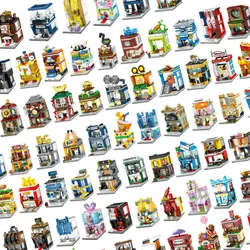 House Building Blocks Mini City Store Street View Snack Street Children's Toys Boys and Girls Gifts Compatible With Lego