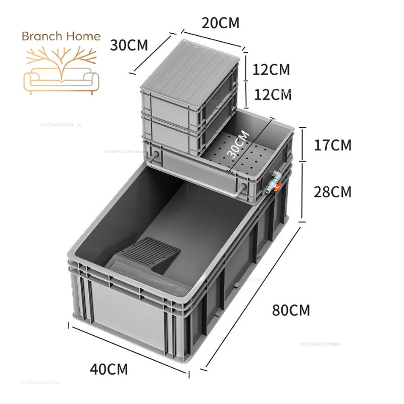 Turtle breeding tank, ecological turnover box, large filtration system for turtle breeding, swamp turtle pond breeding  mixe