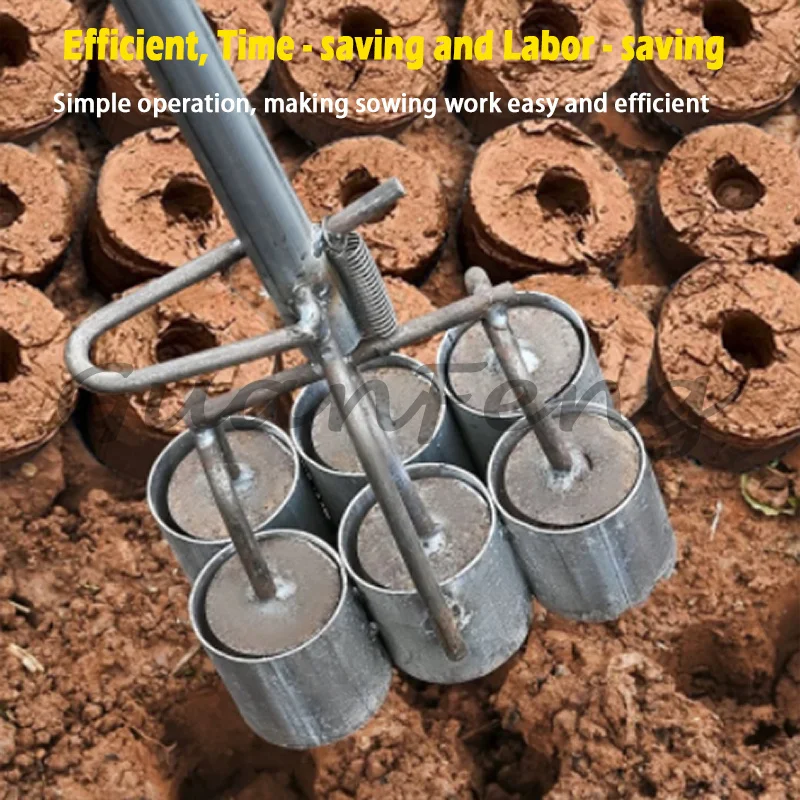 Stainless steel grass plug planting tool seedling transplanter