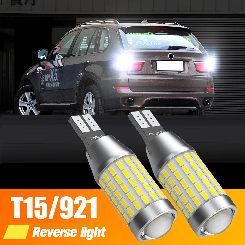 2pcs W16W T15 921 Canbus LED Blub Backup Lamp Reverse Light For BMW E81 E87 E88 E82 E90 E92 E91 E60 F10 F07 E61 F11 1 3 5 Series