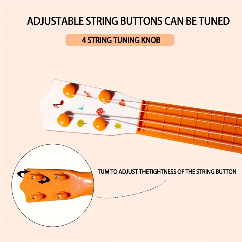 ของเล่นกีตาร์อูคูเลเล่เด็ก 57 ซม. ของเล่นเครื่องดนตรีสำหรับเด็ก ของขวัญคริสต์มาสและฮาโลวีนสำหรับเด็กชายและเด็กหญิง
