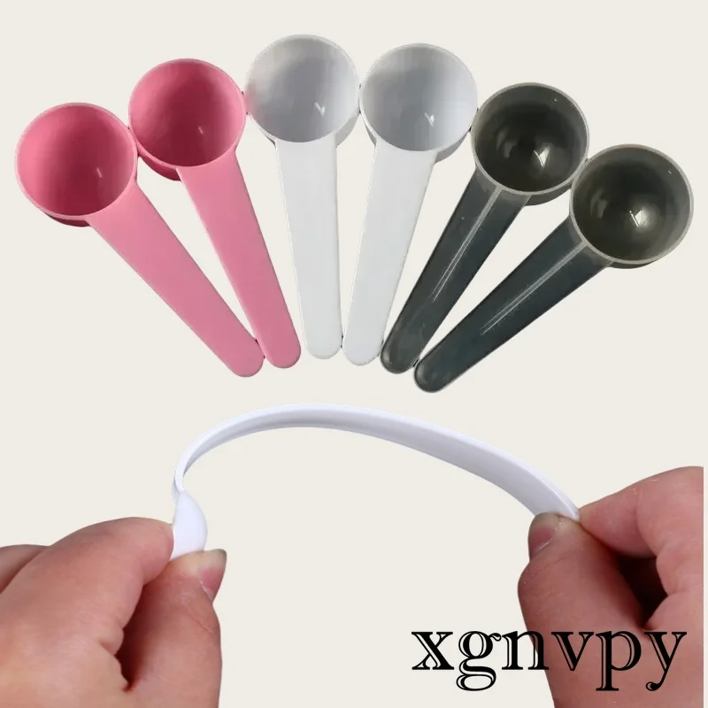 Xgnvpy Seaweed Mask Spoon 5g Plastic PP Metering Spoon 10ml Milk Powder Liquid Mask Powder Spoon Round Bottom Short Handle