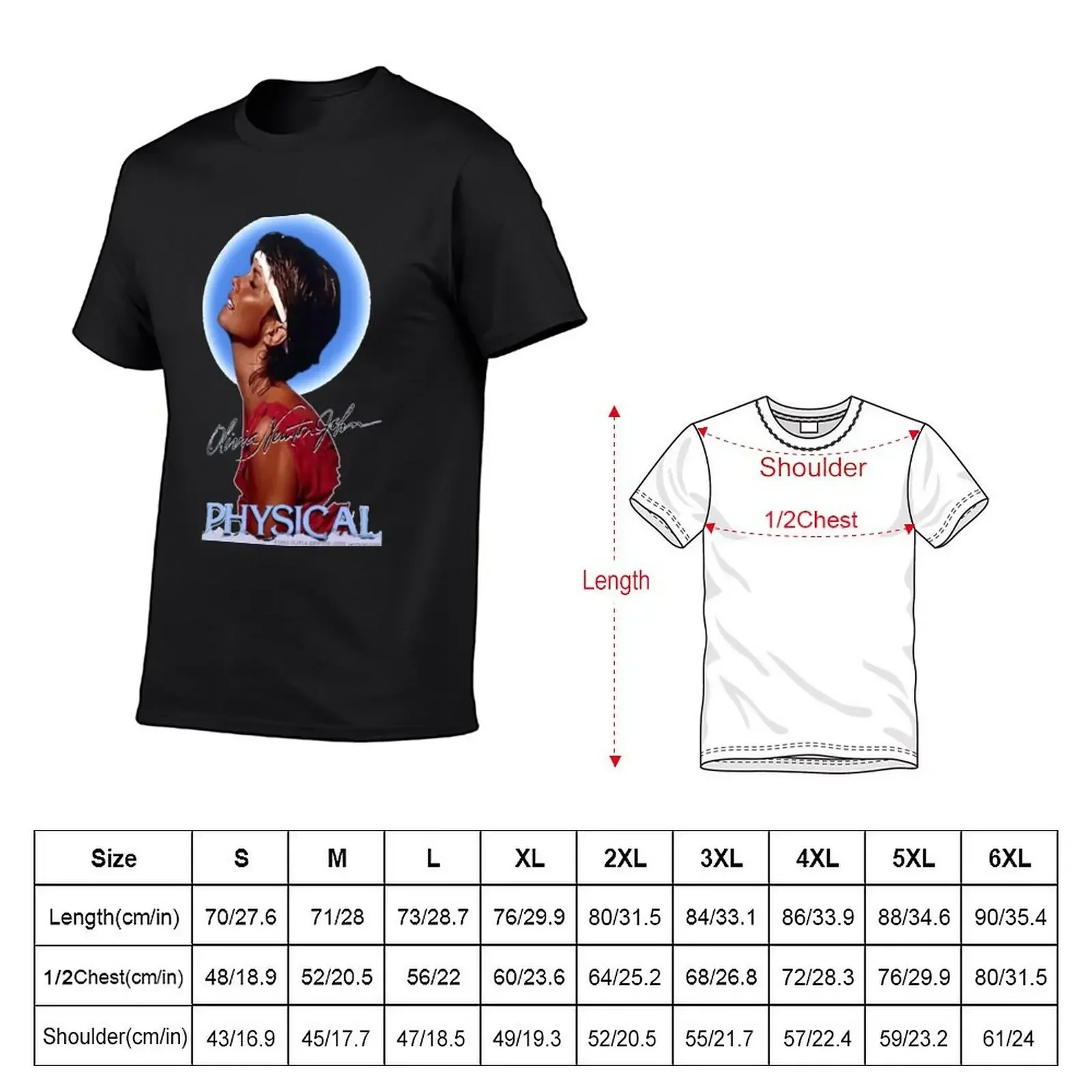 Olivia Newton-John - Physical Concert T Shirt Vintage Reproduction T-Shirt tops designer shirts graphic t shirts men t shirts