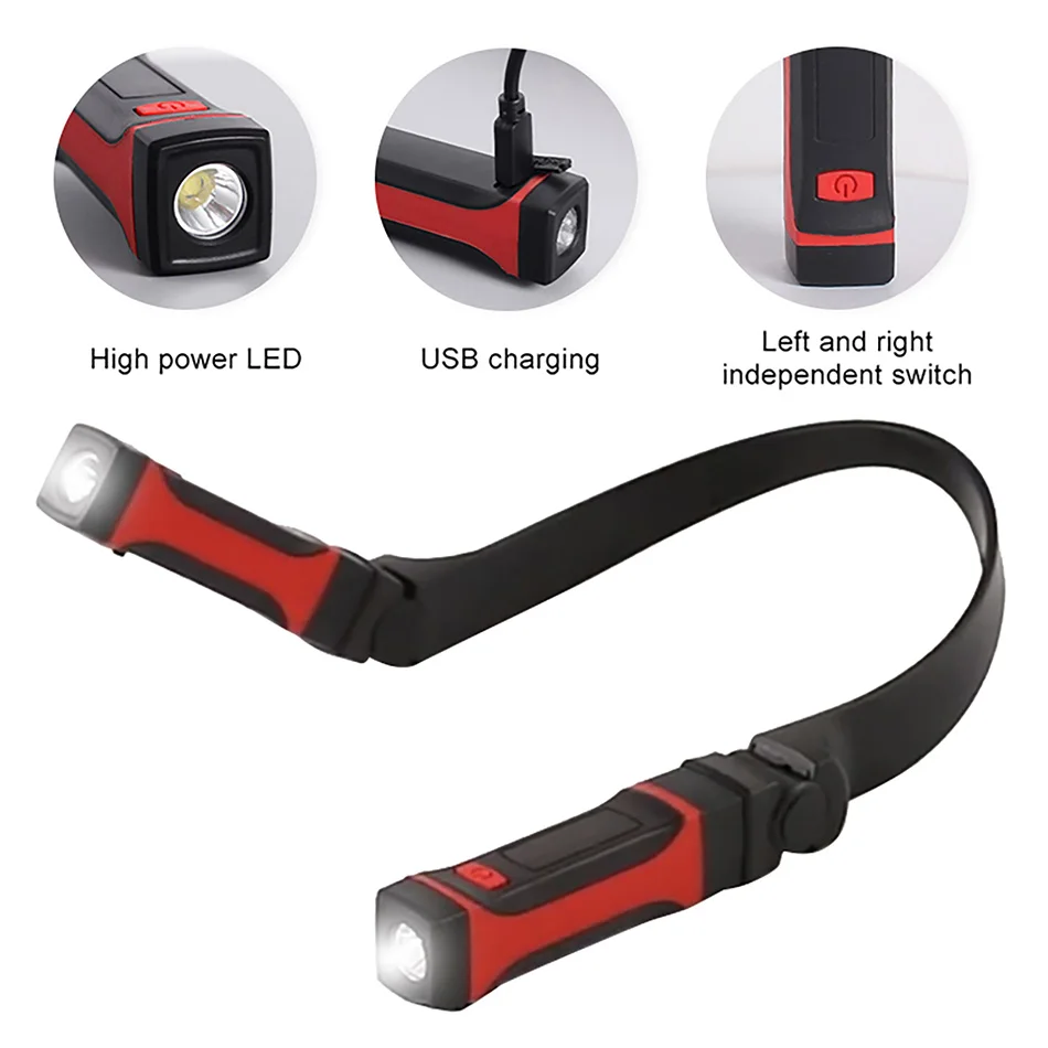 Flexible Handsfree LED Neck Light Book Reading Lamp Night Camping Light Flashlight AA/USB Charging Led Neck Reading Light