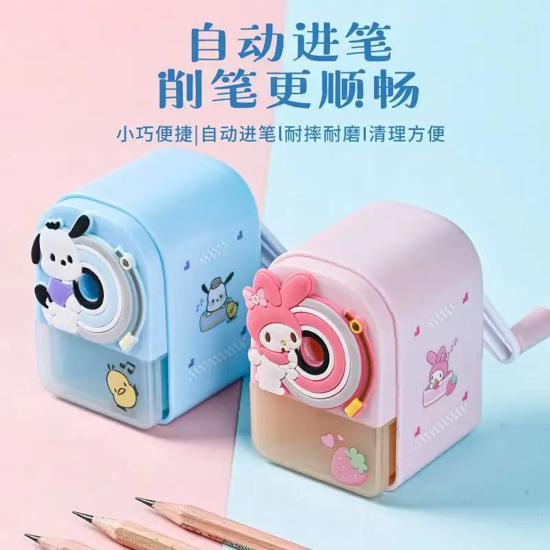 sanrio Pencil Sharpener My Melody Pachacco Pencil Knife Tools Hand Crank Sharpener Student Kids School Supplies Stationery