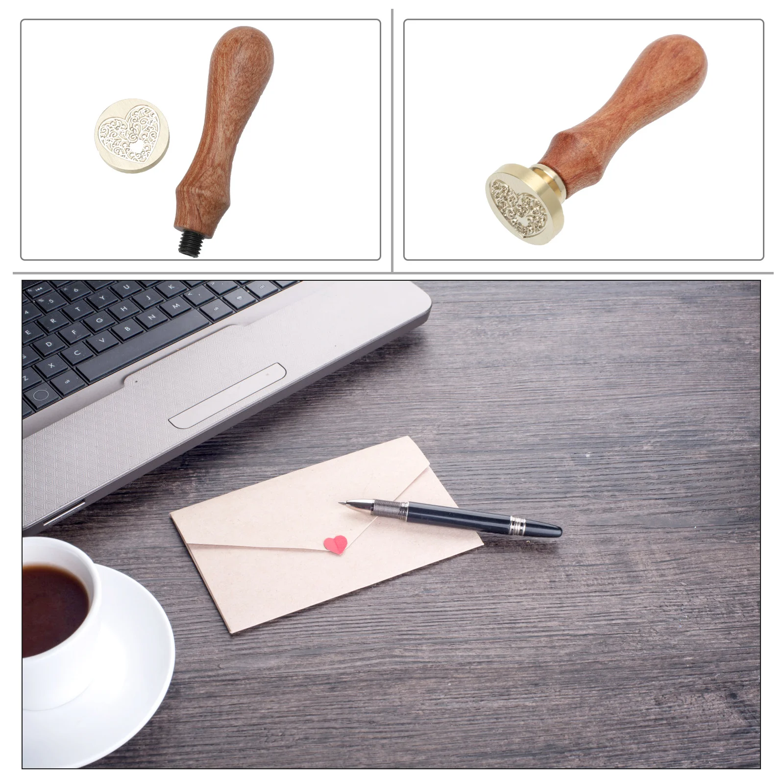 

Wax Seal For Letter Envelope Invitation Scrapbook Diy Craft Copper Handle Sealing Wax Seal