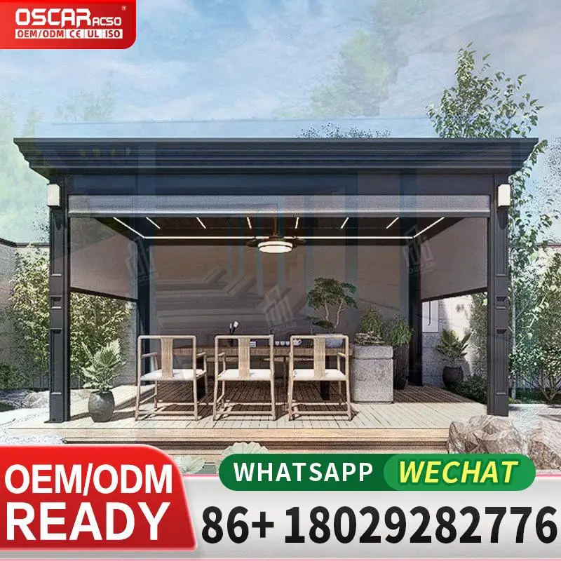 

Advanced Weatherproof Electric Flap Shutters for Aluminum s High end Resort Outdoor Leisure Pools Pergola