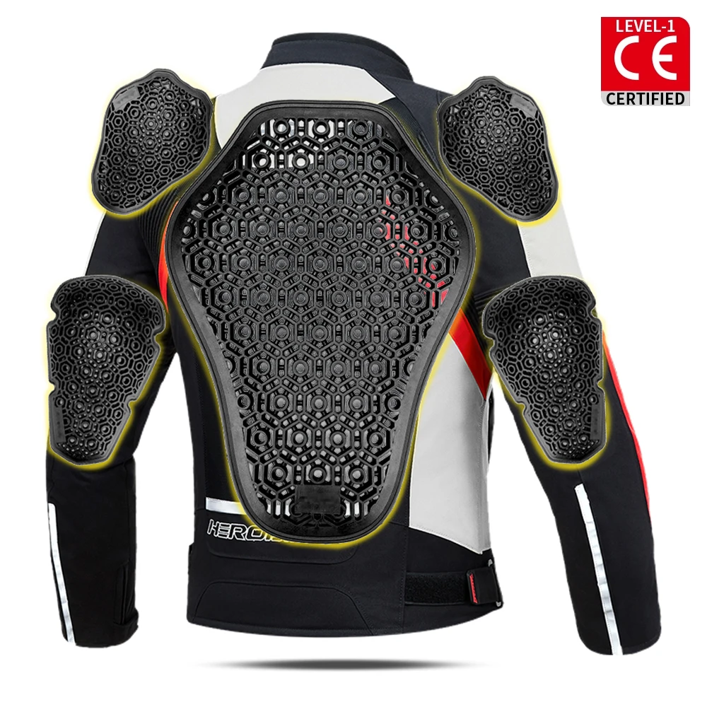 Motorcycle Jacket Built-in Protector CE Certification Moto Clothing Insert Protective Gear Knee Pads Elbow Back Chest Protection