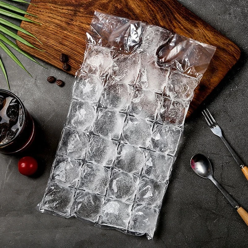 10pcs/pack ice cube mold disposable self-sealing ice cube bag transparent DIY quick freezing ice making mold bag kitchen gadgets