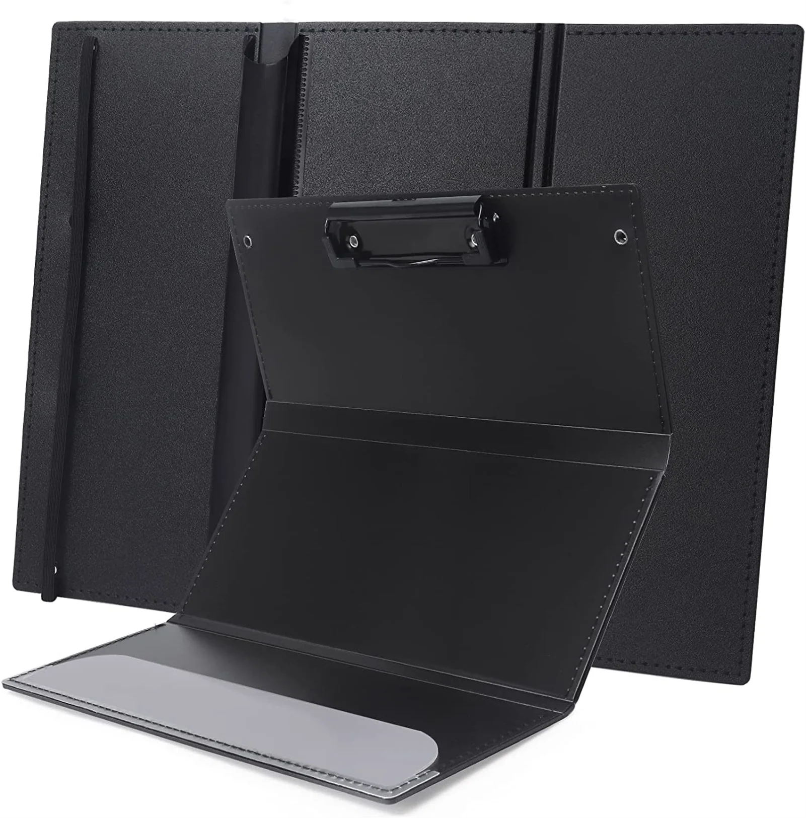 Multifuncionais Clip Boards para Enfermeiros, Portáteis, Prancheta Dobrável, Preto, Escritório, Material Escolar, 24,1 cm