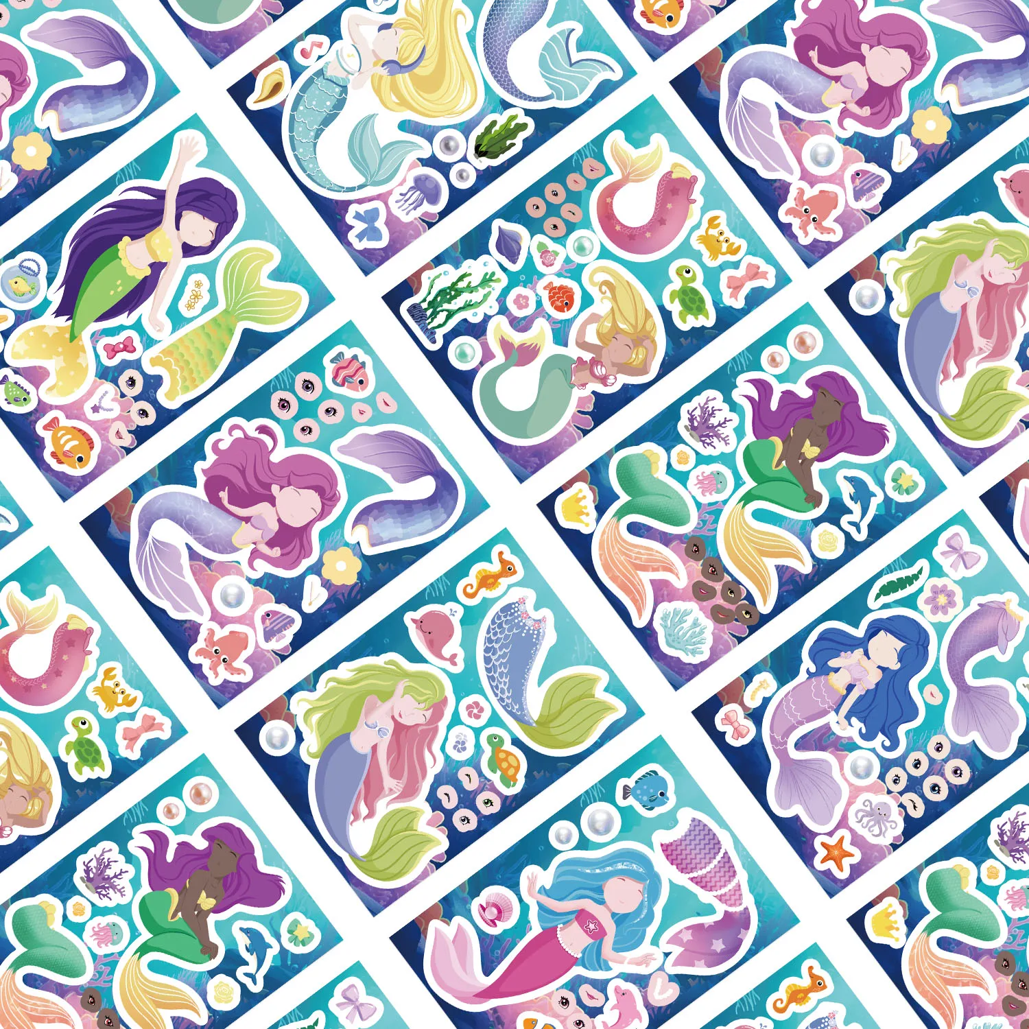 8/16/24 pezzi adesivo creativo sirena adesivo materiale adesivo per notebook fai da te