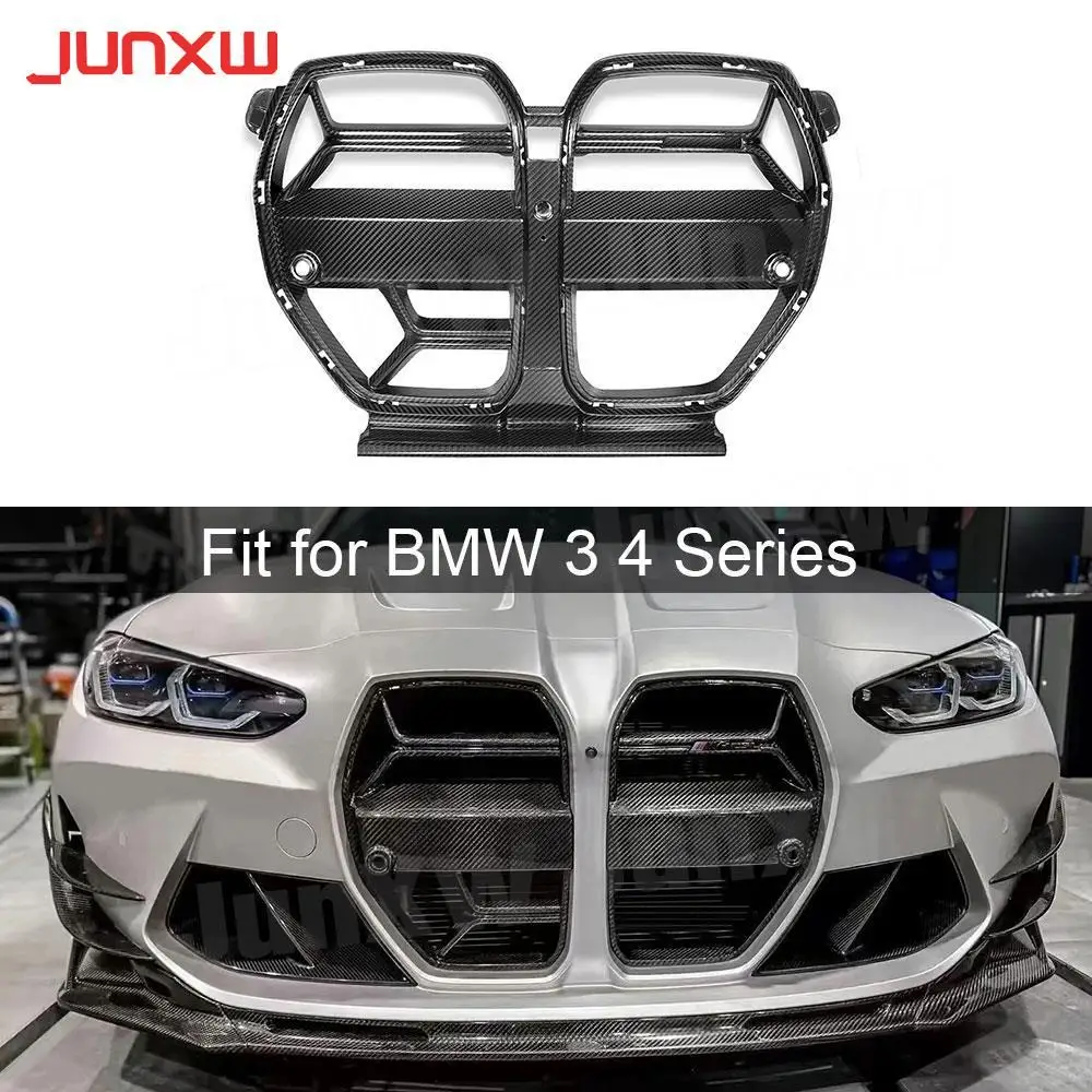 

Dry Carbon Fiber FRP Front Bumper Racing Grille Trim Cover For BMW 2021+ M3 G80 M4 G82 G83 Car Styling