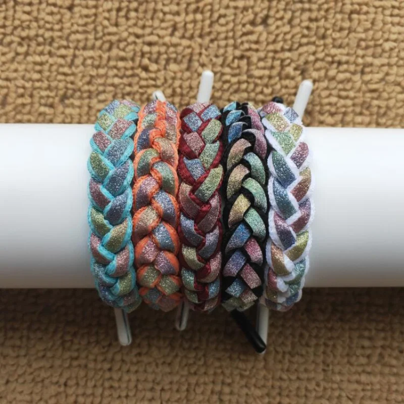 Woven Colorful Starry Sky String Non-Lion Holographic Reflective Bracelet