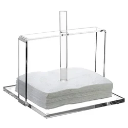 New Sleek Lucite Napkin Holder Acrylic Tissue Box Holder Desktop Napkin Holder Tissue Box Organizer Hotel Restaurant Table Decor