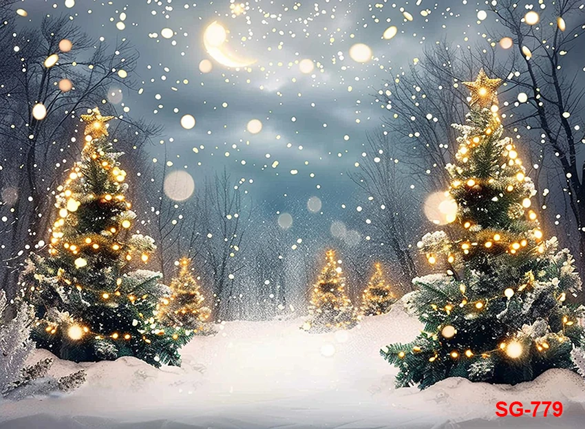 خلفية تصوير ندفة الثلج ، غابة متلألئة ، شجرة عيد الميلاد ، في الهواء الطلق ، طفل ، صورة عائلية ، استوديو صور ، تصوير