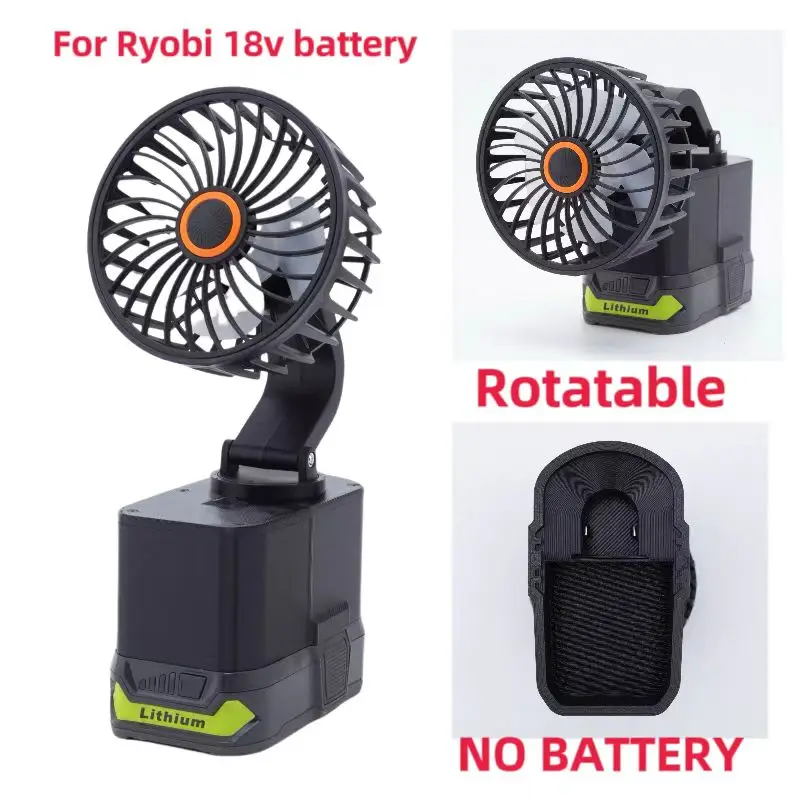 

For RYOBI 18V Lithium-ion Battery Cordless Portable Rechargeable Fan Powered (Battery Not Included)