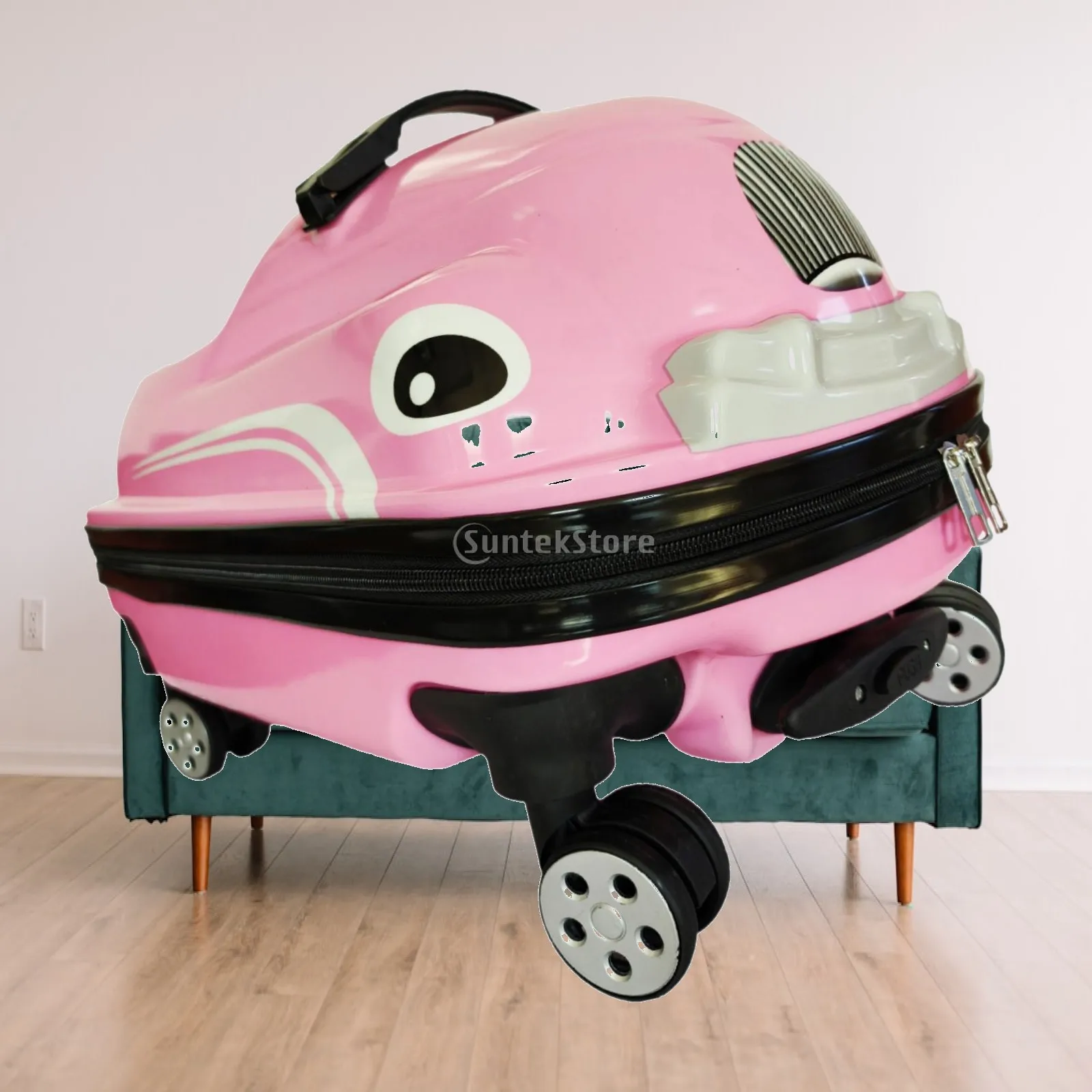 Ride on Travel Luggage for Kids 20 Inch ABS Hardside Suitcase with Wheels Carry on Trolley Bag for Boys Girls Children