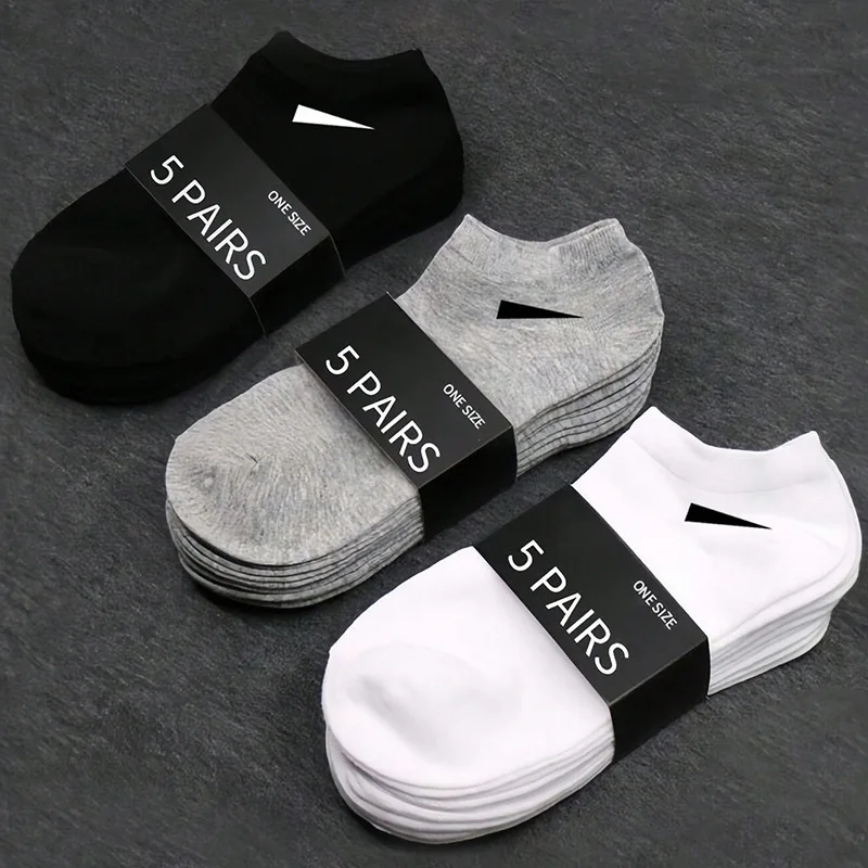 10/20 Pairs Men Women's Low-Cut Ankle Socks - Soft Lightweight Breathable No-Show Athletic Socks for Sports & Casual Wear, Soli view 2