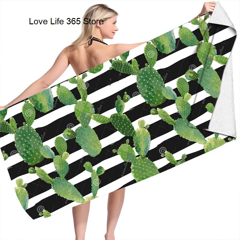 

Cactus Beach Towel Microfiber Bath Towels Yoga Mat Sport Swimming Towels Absorbent Bath Towel For Adults Kids Gifts