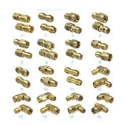 1pcs Connector SMA RP SMA to SMA RP SMA Male Plug & Female Jack RF Coaxial Adapter Wire Terminal Brass