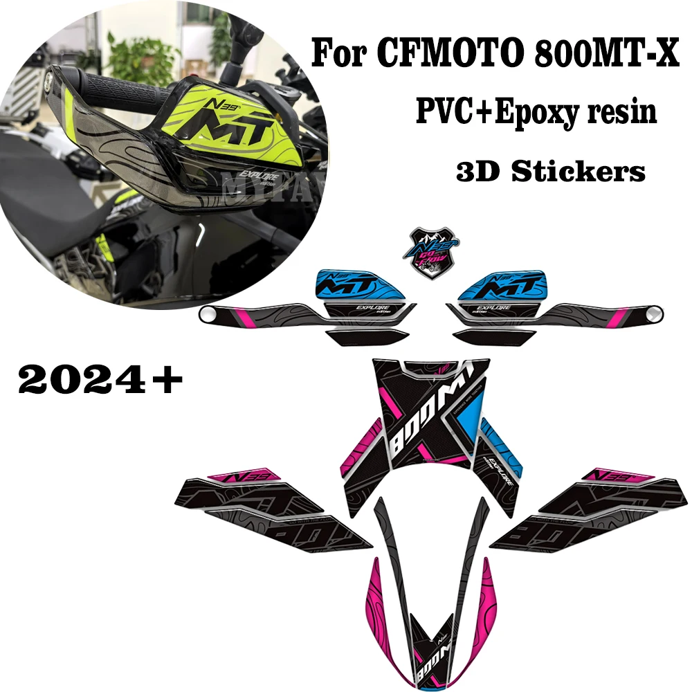 For CFMOTO 800MT-X 800MT 800 MT - X 2024- Motorcycle Handguard Tank Pad Stickers Windshield Windscreen fender Fairing Protector